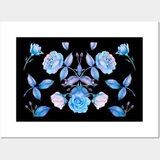 Blue roses Posters and Art